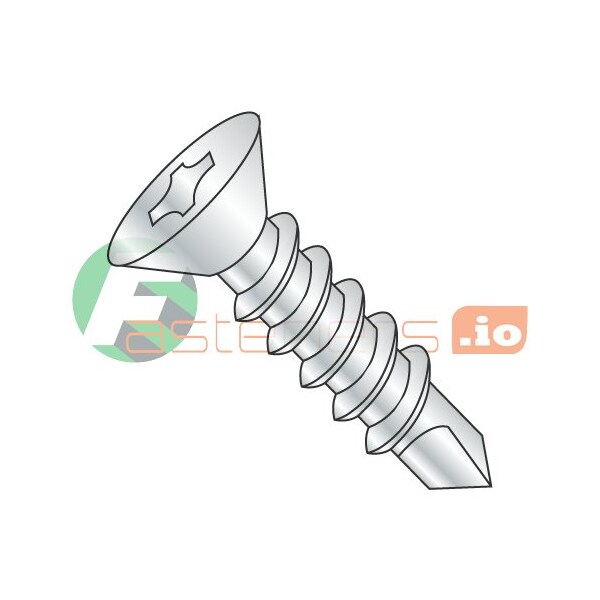 Newport Fasteners Self-Drilling Screw, #8 x 1-7/8 in, Zinc Plated Steel Flat Head Phillips Drive, 3000 PK 484013 - main